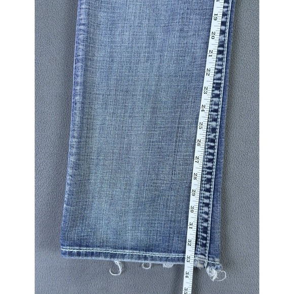 Rock and Roll Jeans 29 Blue Original Low Rise Bootcut Flare Distressed Bling Y2K - Picture 10 of 14